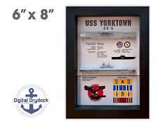 Yorktown CV-5 Aircraft Carrier Display Shadow Box, 5.75