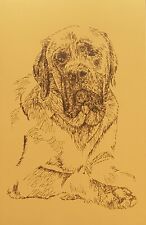 ENGLISH MASTIFF DOG ART PRINT #82 Stephen Kline will add your dogs name free. picture