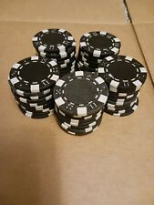 Poker Chips 50 Vintage Black and White for Texas Hold Em' picture