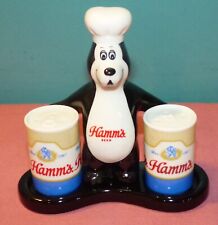 2006 Hamm's Beer Chef Black Bear with Two Cans Salt & Pepper Shaker Set picture
