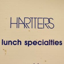 1990s Hartter's European Cafe Bar Restaurant Lunch Menu Milwaukee Wisconsin picture