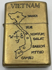 Zippo lighter vintage rare 1970-71 CU CHI Vietnam war map engraved collection picture