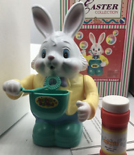 Musical Bubble Blowing Machine Rabbit Easter Bunny Electric Battery Vtg 1997 picture