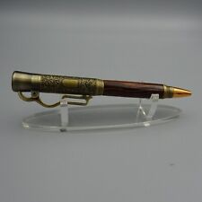 LEVER ACTION RIFLE PEN with DESERT IRONWOOD BARREL and ANTIQUE BRASS TRIM picture