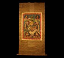 Wonderful Tibet Tibetan Old Buddhist Hand-Painted Mammon Thangka Tangka Dhanada picture
