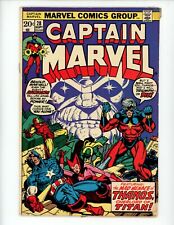 Captain Marvel #28 Comic Book 1973 VG Key Thanos App Drax Marvel Comics picture