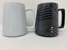 Starbucks Reserve Roastery Ceramic Black Gray 2 Mug Set Milan Milano Italy picture