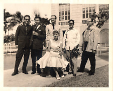YOUNG JAZZ PLAYERS EDDIE MILLER & OTHERS IN HAVANA CUBA 1950s VTG Photo Y 394 picture