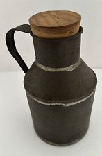 Vintage/Antique Tin/Metal Kitchen Canister/Kettle w/Cork Top picture