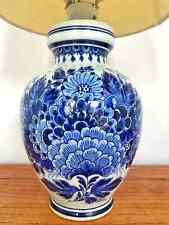 Mother's Day, Delft Blue (Dutch) antique/vintage hand made/painted lamp, 1800s picture