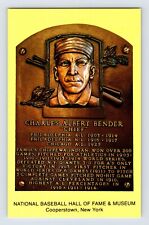 Postcard Baseball Charles Chief Bender Chippewa Hall Fame Plaque 1990s Unposted picture