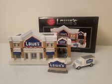 Lowes 65th Anniversary Edition Illuminated Porcelain Building with 2 Accessories picture
