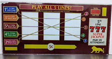 1981 Bally Slot Machine Reel Glass 5c Play All 5 Lines 777 Super Jackpot picture