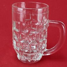 Vintage FIYE Fi.Ye Retro Clear Dimpled Beer Mug Made In Italy 0.5L Square Circle picture