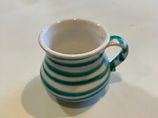 Vintage Gmundner Keramik Austria Green Stripe Mug Cup, 3 1/4