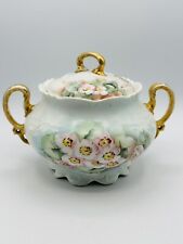 Antique Habsburg China Austria Sugar Bowl Hand Painted picture
