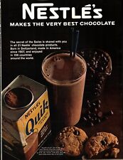 1968 NESTLE'S Quik Chocolate flavor milk drink mix morsels Vintage Print Ad c4 picture