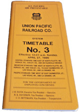 APRIL 1986 UNION PACIFIC SYSTEM EMPLOYEE TIMETABLE #3 picture