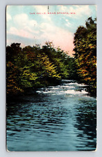 c1911 DB Postcard Sparta WI Wisconsin Tar Falls Rapids River picture