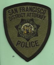 SAN FRANCISCO CALIFORNIA DISTRICT ATTORNEY POLICE SHOULDER PATCH (Subdued Green) picture