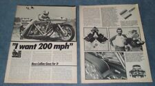 1981 Russ Collins' Custom Honda Drag Motorcycle Vintage Article 