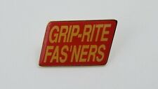 Vintage GRIP-RITE Fas'ners Advertising Lapel Hat Pin  F9 picture