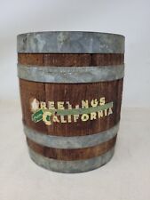vintage wood barrel reelings California dates and brandy mini bar display Bar picture