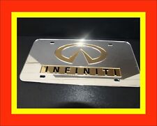 INFINITY Custom Laser Cutout Acrylic CAR License plate Chrome Silver Mirror picture