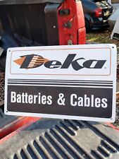 DEKA BATTERIES & CABLES Advertising Metal Sign Auto Parts Store 24 X 16 “ picture