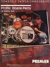 1996 Print Ad of Premier Signa & Genista Drum Kit w Doane Perry of Jethro Tull picture