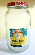 Vintage ACME Magic Chef Pork Hocks Gallon Glass Jar with original Lid and Label picture