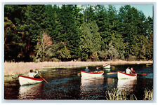 c1960's Boating on Lost Lagoon Stanley Park Vancouver BC Canada Postcard picture