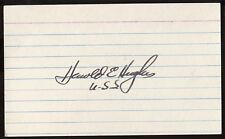 Harold E. Hughes Signed Index Card 3x5 Autographed Signature AUTO  picture