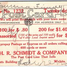 c1910s Wichita, KS Schmidt Sample Postcard 
