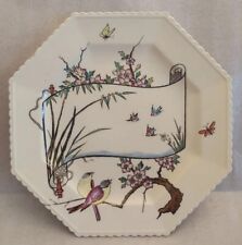 Aesthetic Movement 1879 Copeland Spode Plate Transferware Birds Cherry Blossoms picture