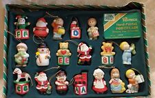 Set 18 Handpainted  Ceramic Christmas  Ornaments  Made In Taiwan picture