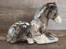 Navajo Pottery Horse Hair Sculpture Laying Horse by Vail picture