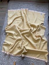 VTG Kenwood Arondac Wool Products Blanket Satin Edge Golden Yellow 79” by 67” picture