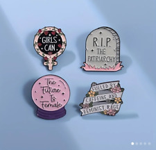 Spooky Creepy Feminist Feminism Women's Rights Brooches Hat/Lapel Pins picture