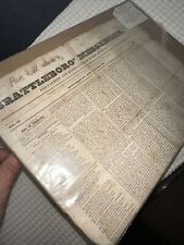 Antique Newspaper, Brattleboro Vermont Messenger, March 9, 1827 ￼ picture