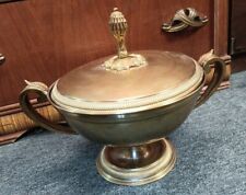 SOLID BRASS BOWL WITH LID LARGE 14.5
