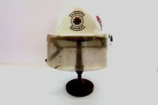 Vintage CAIRNS & BROS White Fire Helmet ASS'T CHIEF with Visor  picture