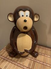 Super Cute Vintage Collectible Tropical Home Monkey Cookie Jar picture