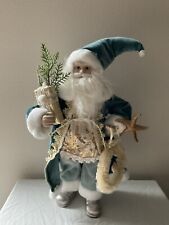Christmas Beach Santa With Starfish & Wreath 18x11 2 Years Old Beautiful picture
