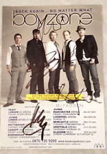 Boyzone multi-signed (by all 5 incl Stephen Gately) tour flyer. Rare. AFTAL COA picture