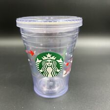Starbucks 2011 Holiday Christmas Kids Cold Cup Tumbler 12oz Fox Airplane Tree  picture