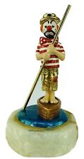 1994 Ron Lee Hobo Joe In Italy Sculpture Venice Gondola Signed 8” Clown On Boat picture