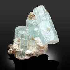 Sky Blue Color Utra Rare And Stunning Natural Aquamarine Crystal Cluster, 30 Gm picture