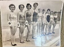 Antique Female  Bathing  Beauty Contest of (9) Contestants from sunbeam photo picture