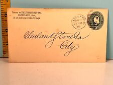 1888The Upton Nut Co ,Cleveland Ohio- Cleveland Stone Co  2 Cent Stamp Envelope. picture
